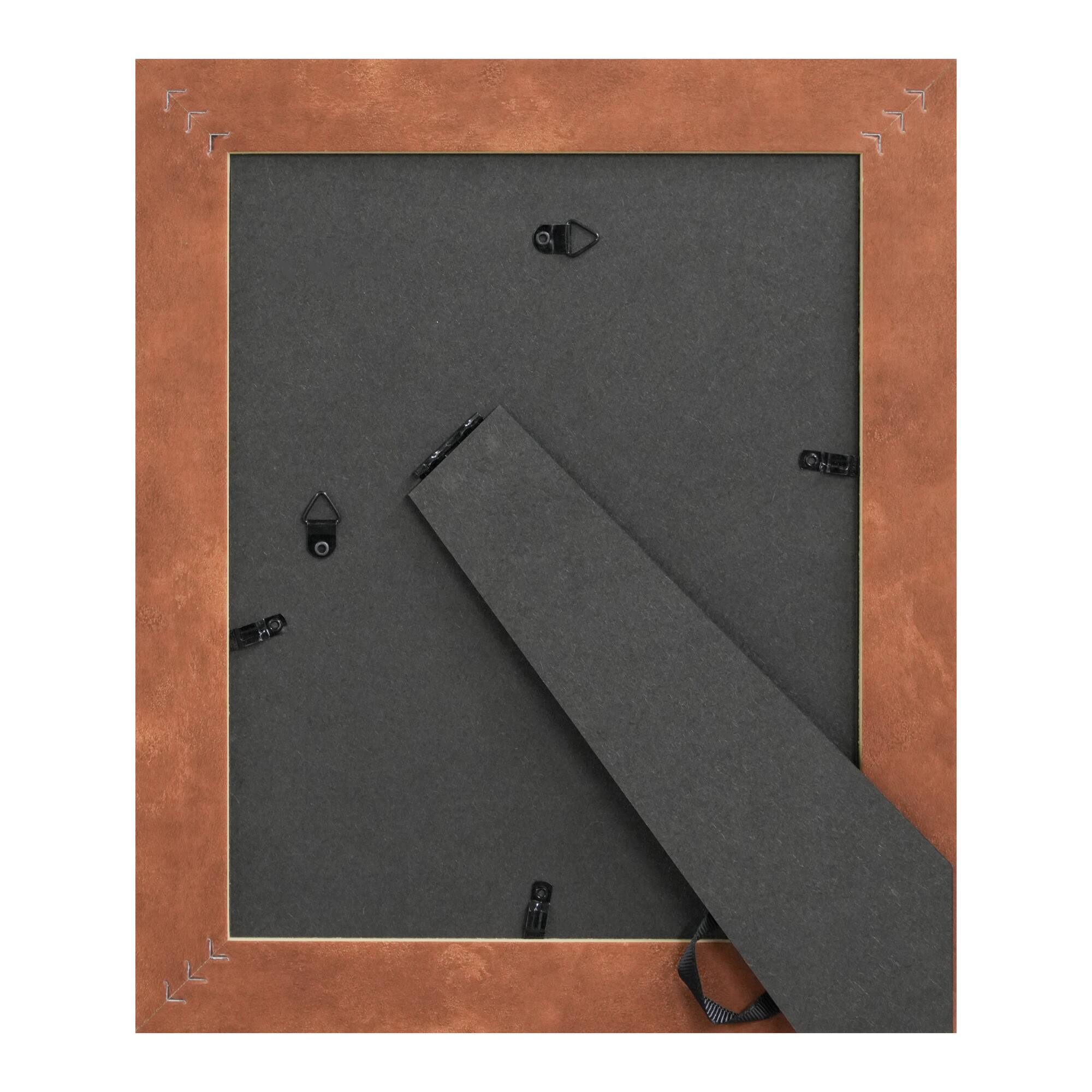 8" x 10" Brown Triangle Pattern Faux Leather Tabletop Frame, Treasured Finds by Ashland®